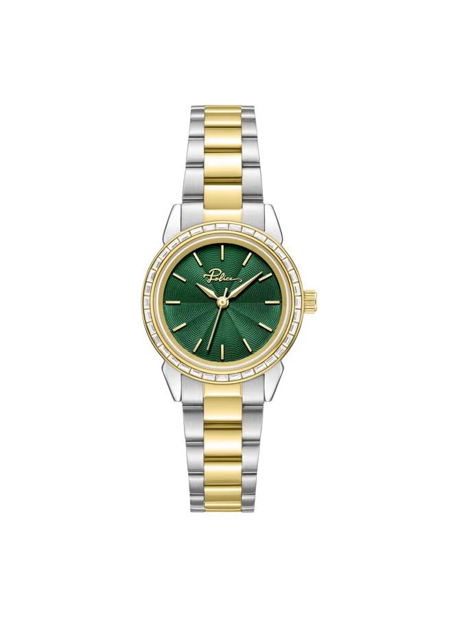 بوليس Miona Green Dial Stainless Steel Bracelet Analog Watch for Women, 30mm